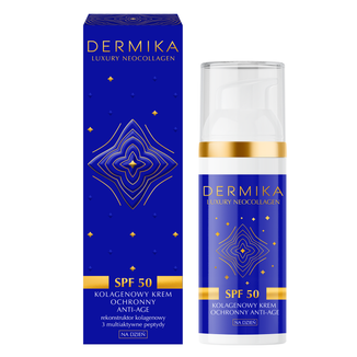 Dermika Luxury Neocollagen, kolagenowy krem ochronny anti-age, na dzień, SPF 50, 50 ml - zdjęcie produktu