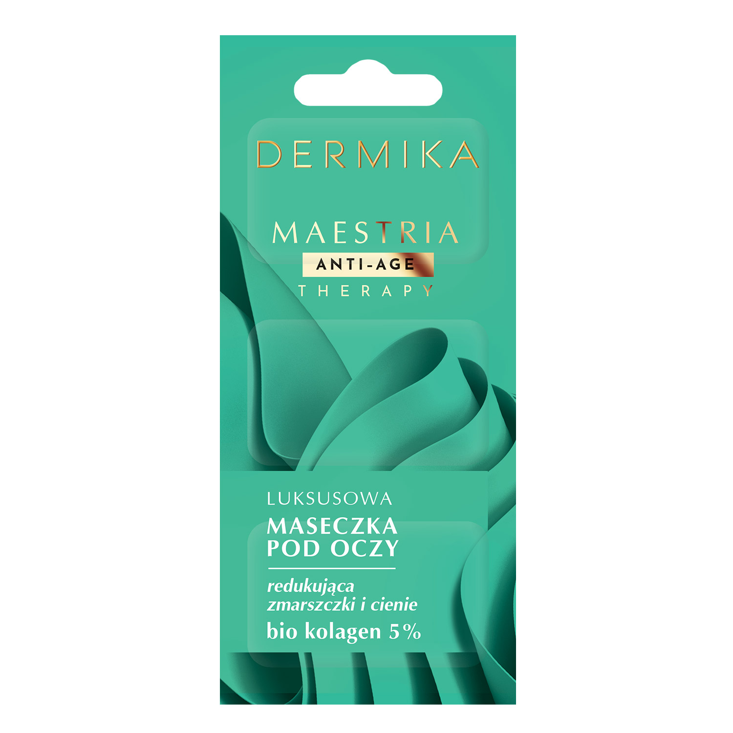 Dermika Dermika Maestria, luksusowa maseczka pod oczy redukująca zmarszczki i cienie, bio kolagen 5%, 3 x 1,5ml