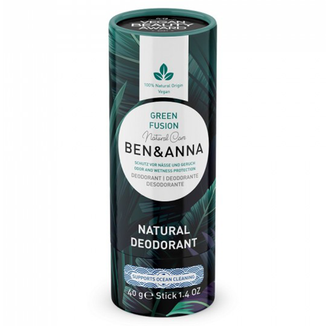 Ben & Anna Natural Deodorant, naturalny dezodorant w sztyfcie, Green Fusion, 40 g - zdjęcie produktu