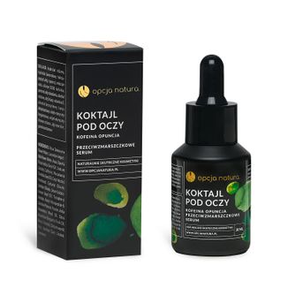 Opcja Natura Koktajl pod oczy, serum przeciwzmarszczkowe, kofeina i opuncja, 30 ml - zdjęcie produktu