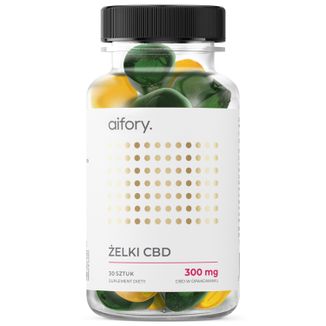 Aifory CBD Gummies 300 mg, żelki, smak cytrynowo-jabłkowy, 30 sztuk - zdjęcie produktu