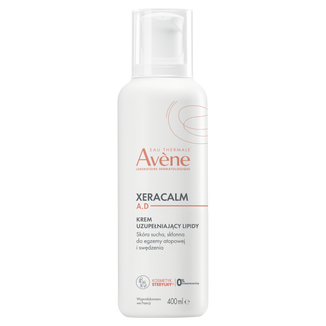 Avene XeraCalm A.D, krem uzupełniający lipidy do twarzy i ciała, skóra bardzo sucha, atopowa i swędząca, 400 ml - zdjęcie produktu