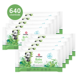 Zestaw Opharm Baby Wipes, chusteczki nawilżane, 10 x 64 sztuki - miniaturka zdjęcia produktu