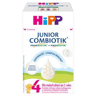 HiPP 4 Junior Combiotik, mleko modyfikowane dla dzieci, po 2 roku, 550 g - zdjęcie produktu