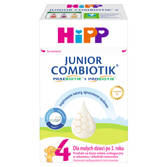 HiPP 4 Junior Combiotik, mleko modyfikowane, po 2 roku, 550 g - zdjęcie produktu