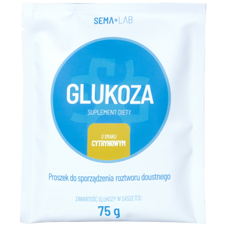 SEMA Lab Glukoza, proszek do sporządzania roztworu doustnego, smak cytrynowy, 75,9 g KRÓTKA DATA SEMA Lab Glukoza, proszek do sporządzania roztworu doustnego, smak cytrynowy, 75,9 g KRÓTKA DATA - zdjęcie produktu