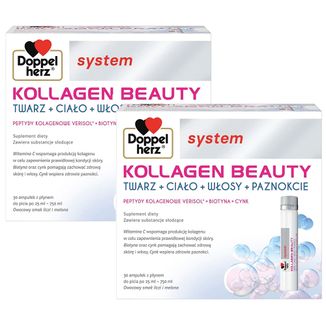 Zestaw Doppelherz System Kollagen Beauty, 2 x 30 ampułek - zdjęcie produktu