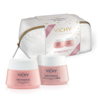 Zestaw Vichy Neovadiol Rose Platinium, różany krem do twarzy wzmacniająco-rewitalizujący, 50 ml +  różany krem do twarzy na noc, 50 ml - zdjęcie produktu