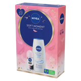 Zestaw Nivea Soft Moment, żel pod prysznic, Creme Soft, 250 ml + Black & White Invisible, antyperspirant w sztyfcie, 48h, Clear, 50 ml - miniaturka zdjęcia produktu