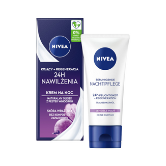 Nivea 24H Nawilżenia, krem kojąco-regenerujący, na noc, 50 ml - zdjęcie produktu