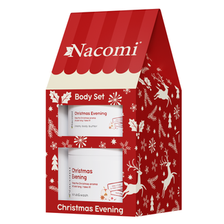 Zestaw Nacomi Christmas Evening, kremowe masło do ciała, 100 ml + piankowy peeling do ciała, 200 ml - zdjęcie produktu