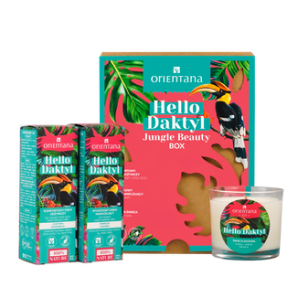 Zestaw Orientana Hello Daktyl Jungle Beauty BOX, komfortowy krem odżywczy, 40 ml, wyjątkowy krem nawilżający, 40 ml + świeca sojowa KRÓTKA DATA - zdjęcie produktu