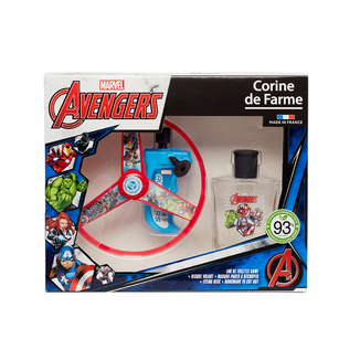 Zestaw Corine De Farme Marvel Avengers, woda toaletowa, 50 ml + latający dysk, 1 sztuka + zakładka do wycięcia, 1 sztuka - zdjęcie produktu