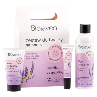 Biolaven Zestaw do twarzy na noc, krem na noc, 50 ml + krem pod oczy, 15 ml + płyn micelarny, 200 ml KRÓTKA DATA - zdjęcie produktu
