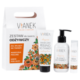 Vianek Zestaw do twarzy odżywczy, żel myjący do twarzy, 150 ml, maseczka-peeling, 70 ml + krem pod oczy, 15 ml  - miniaturka zdjęcia produktu