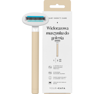 Your KAYA, maszynka do golenia, czteroostrzowa, sand, uchwyt + 2 wkłady USZKODZONE OPAKOWANIE - zdjęcie produktu