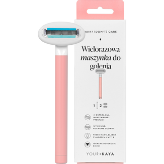 Your KAYA, maszynka do golenia, czteroostrzowa, blush, uchwyt + 2 wkłady - zdjęcie produktu