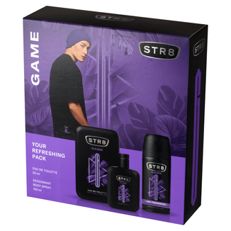 Zestaw STR8 Game, woda toaletowa, 50 ml + dezodorant w sprayu, 150 ml - zdjęcie produktu