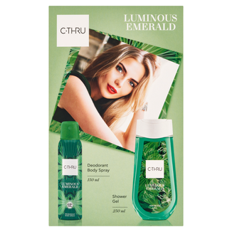 Zestaw C-THRU Luminous Emerald, dezodorant w sprayu, 150 ml + żel pod prysznic, 250 ml - zdjęcie produktu