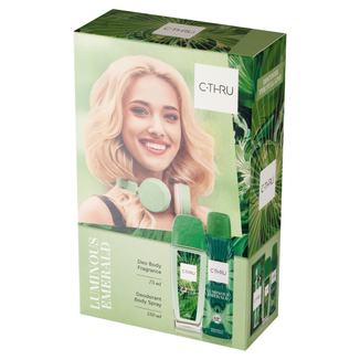 Zestaw C-THRU Luminous Emerald, dezodorant, 75 ml + dezodorant w sprayu, 150 ml USZKODZONE OPAKOWANIE - zdjęcie produktu
