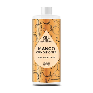 Ronney Professional Oil System Low Porosity Hair, odżywka do włosów niskoporowatych z masłem mango, 1000 ml - zdjęcie produktu
