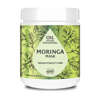 Ronney Professional Oil System Medium Porosity Hair, maska do włosów średnioporowatych z olejkiem moringa, 1000 ml - zdjęcie produktu