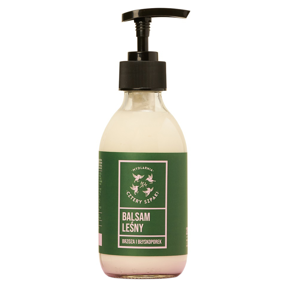 Mydlarnia Cztery Szpaki Cztery Szpaki Balsam Leśny, brzoza i błyskoporek, 210 ml — Składniki i ocena