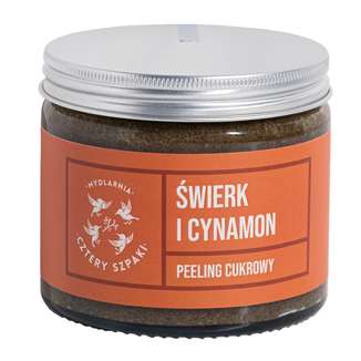 Cztery Szpaki, peeling cukrowy, świerk i cynamon, 250 ml - zdjęcie produktu