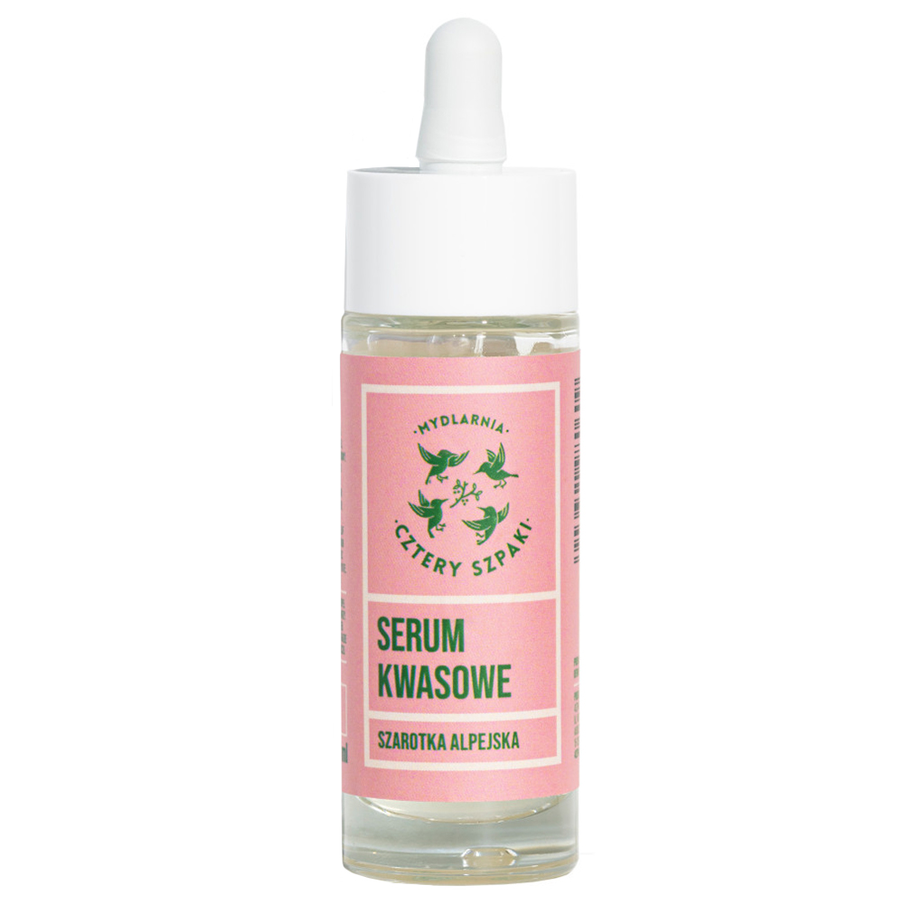 Mydlarnia Cztery Szpaki Cztery Szpaki, serum kwasowe do twarzy, szarotka alpejska, 30 ml