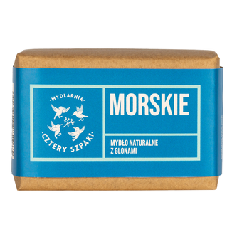 Cztery Szpaki, mydło w kostce z glonami, morskie, 110 g - zdjęcie produktu