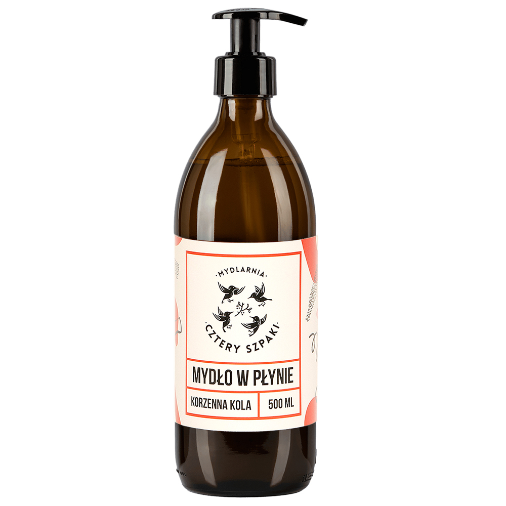 Mydlarnia Cztery Szpaki Cztery Szpaki, mydło w płynie, korzenna kola, 500 ml