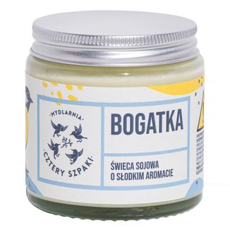 Cztery Szpaki Bogatka, kwiatowa świeca sojowa, 120 g - zdjęcie produktu