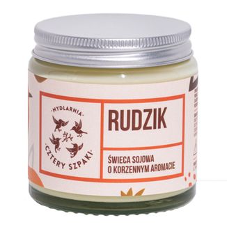 Cztery Szpaki Rudzik, korzenna świeca sojowa, 120 g - zdjęcie produktu