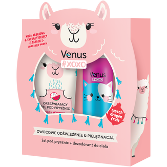 Zestaw Venus XOXO Odżywienie & Orzeźwienie, żel pod prysznic, 250 ml + dezodorant, 150 ml USZKODZONE OPAKOWANIE - zdjęcie produktu