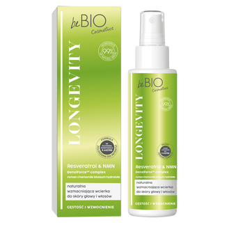 beBIO Cosmetics Longevity, naturalna wzmacniająca wcierka do skóry głowy i włosów, 100 ml - zdjęcie produktu