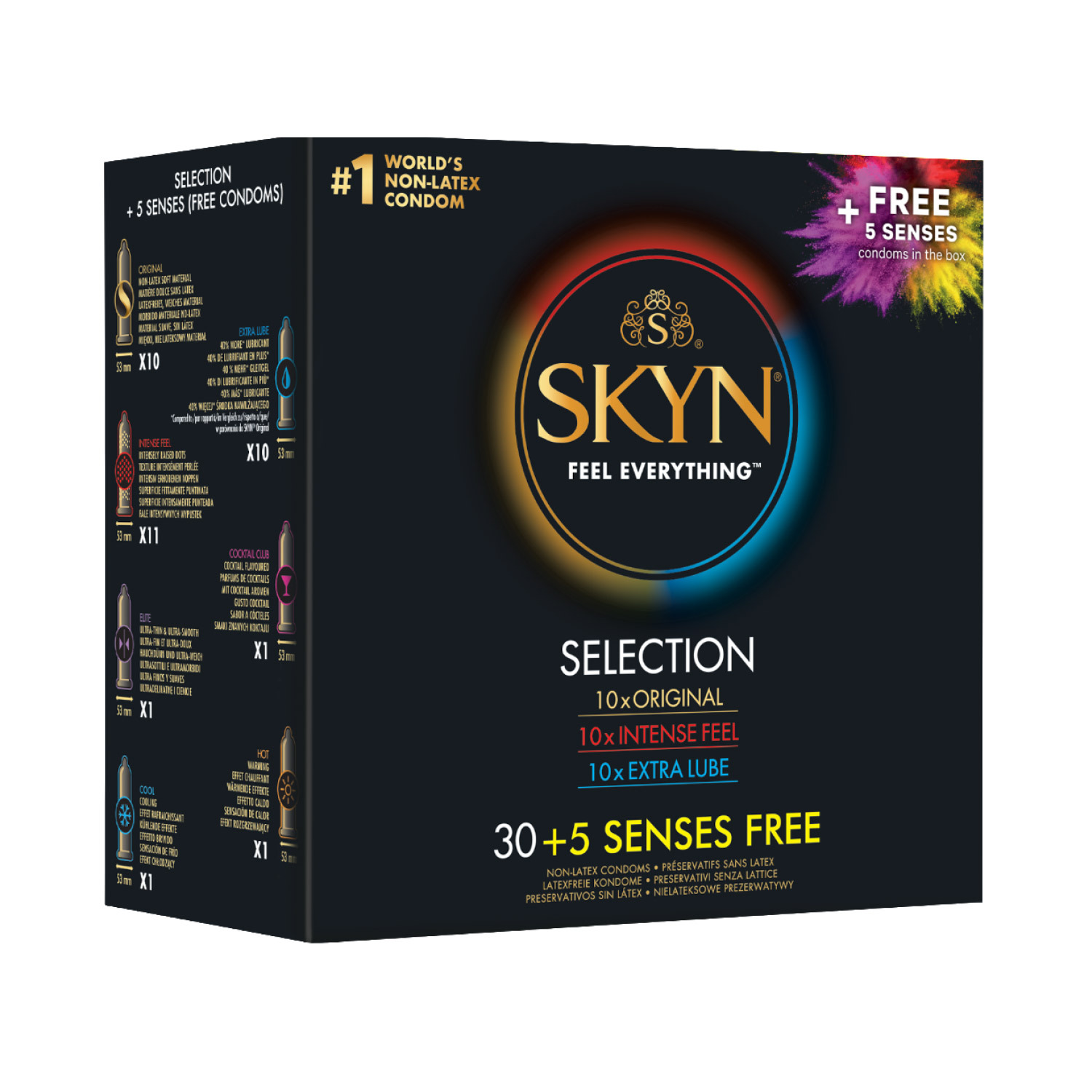 Unimil Skyn Selection, zestaw prezerwatyw, 30 sztuk + 5 sztuk gratis - cena  | Gemini