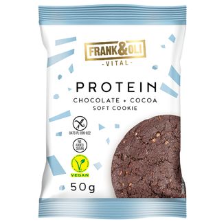 Frank&Oli Protein, ciasteczko miękkie, czekolada + kakao, 50 g KRÓTKA DATA - zdjęcie produktu