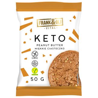 Frank&Oli Keto, ciasteczko miękkie, peanut butter, 50 g - zdjęcie produktu