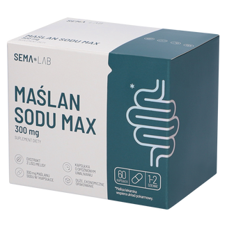 SEMA LAB Maślan Sodu Max 300 mg, 60 kapsułek o opóźnionym uwalnianiu - zdjęcie produktu
