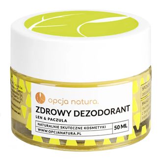 Opcja Natura Zdrowy dezodorant, Len & paczula, 50 ml - zdjęcie produktu