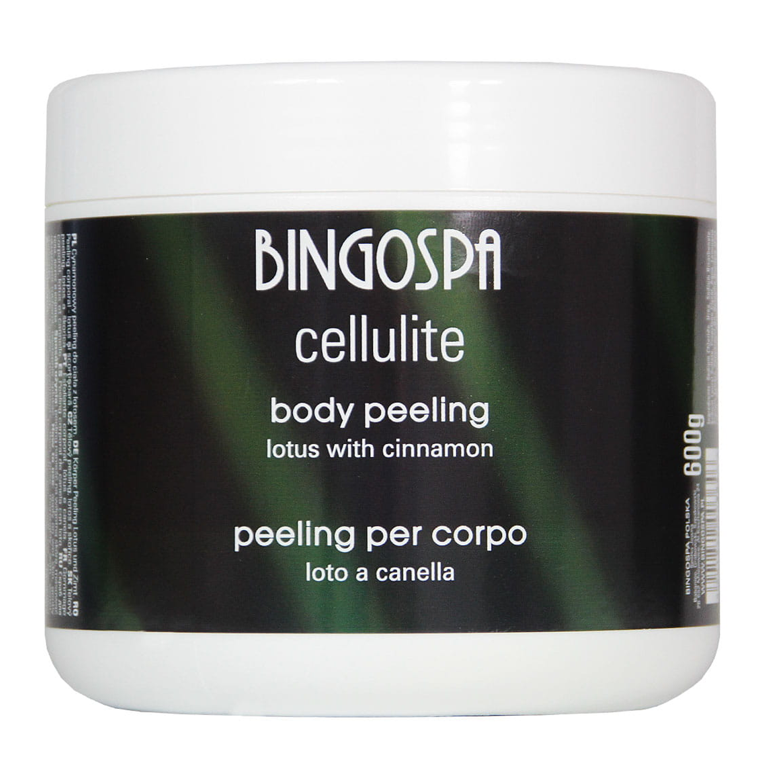 Nieznana Bingospa Cellulite, cynamonowy peeling do ciała z lotosem, 600 g