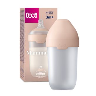 Lovi Mammafeel, butelka niemowlęca, ze smoczkiem o wolnym przepływie, 21/596, od 3 miesiąca, 250 ml - zdjęcie produktu