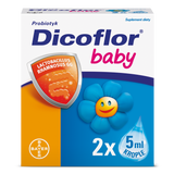Zestaw Dicoflor Baby, dla niemowląt i dzieci, krople, 2 x 5 ml - miniaturka zdjęcia produktu
