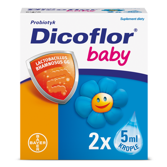 Zestaw Dicoflor Baby, dla niemowląt i dzieci, krople, 2 x 5 ml - zdjęcie produktu