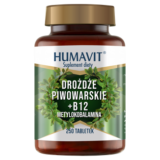 Humavit Drożdże Piwowarskie + Witamina B12, 250 tabletek KRÓTKA DATA - zdjęcie produktu