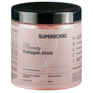 Supersonic Beauty Collagen Drink, smak porzeczka-mięta, 185 g - zdjęcie produktu