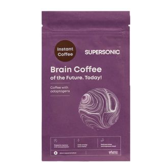 Supersonic Brain Coffee, funkcjonalna kawa z adaptogenami instant, 180 g KRÓTKA DATA - zdjęcie produktu