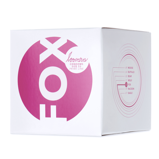 Loovara Fox, prezerwatywy klasyczne, 53 mm, 12 sztuk - zdjęcie produktu