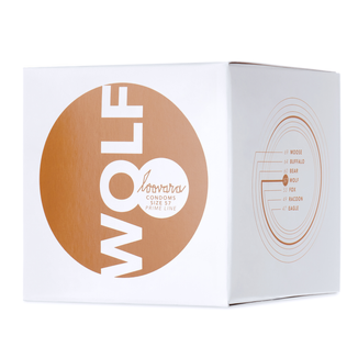 Loovara Wolf, prezerwatywy klasyczne, 57 mm, 12 sztuk - zdjęcie produktu