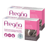 Zestaw Pregna Plus, dla kobiet w ciąży i karmiących piersią, 2 x 30 kapsułek - miniaturka zdjęcia produktu